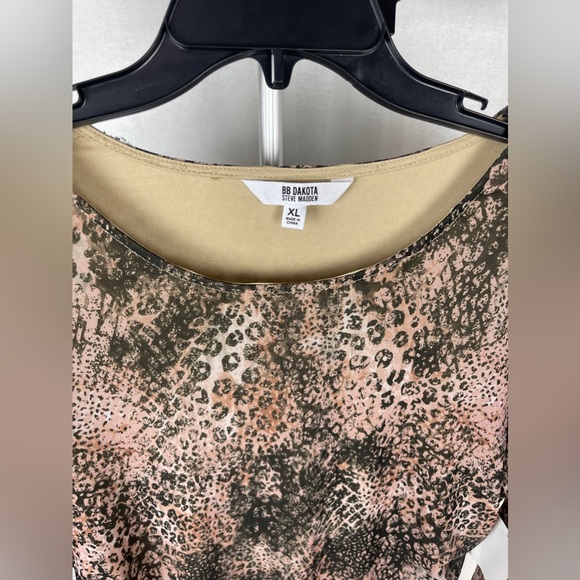 BB Dakota Steve Madden Tan LONG SLEEVE MINIDRESS Size XL NWT - Picture 4 of 10